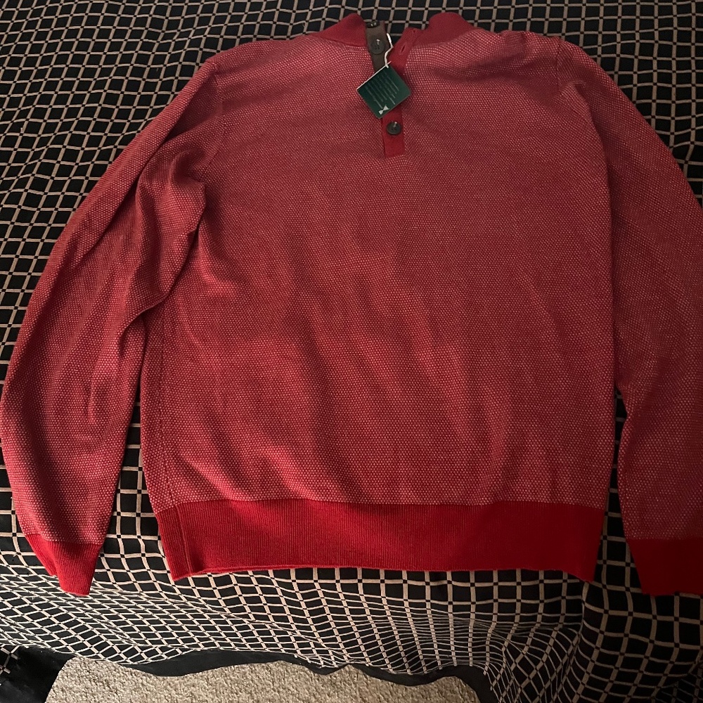 Bobby jones red pullover sweater golf